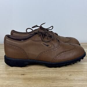 Nike Zoom Air Kempshall Last Brown Leather Golf Shoes Men's Size 10